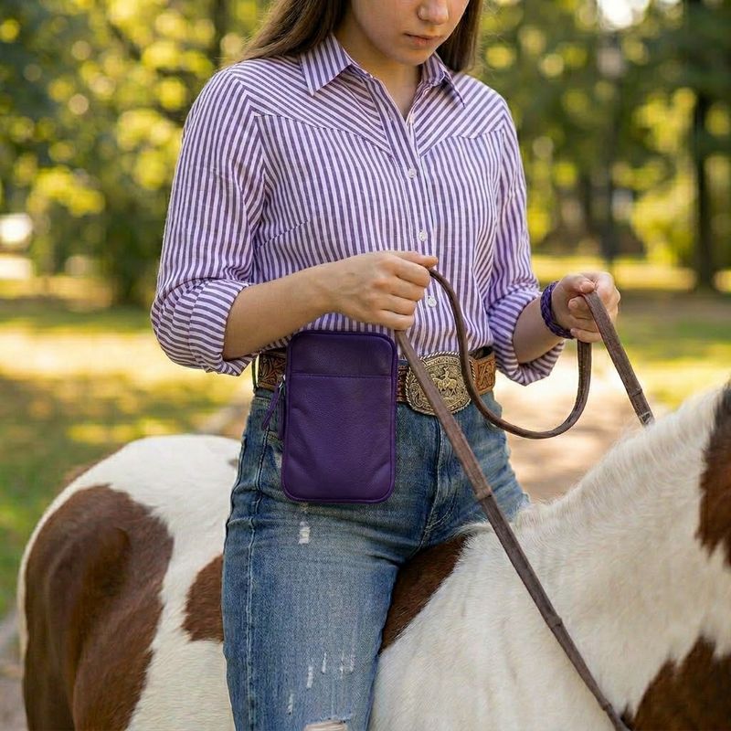 The Alexa Leather Crossbody Bag w/Belt Loops