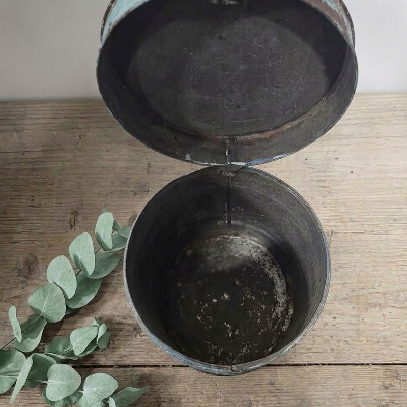Willow Rustic Large Storage Canister Blue Australian
