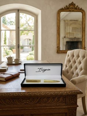 Insignia Pen Gold w/Presentation Hard Case