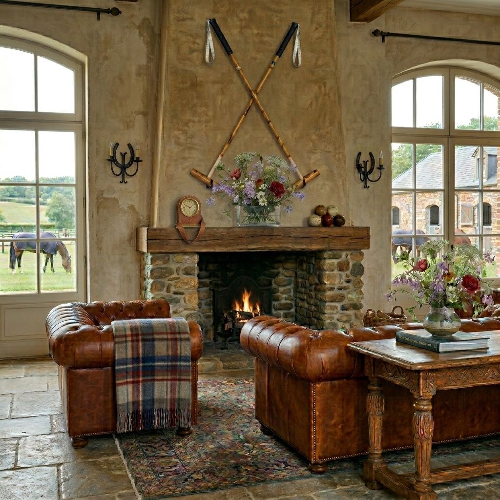 Vintage International Polo Mallet Wall Art