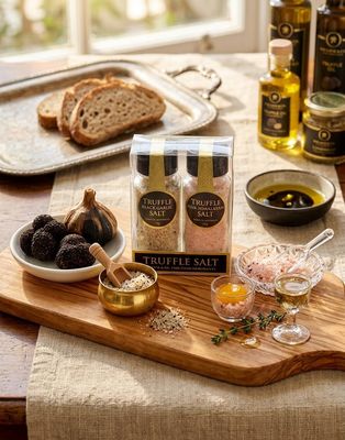 Truffle Black Garlic Salt & Pink Himalayan Salt Gift Set