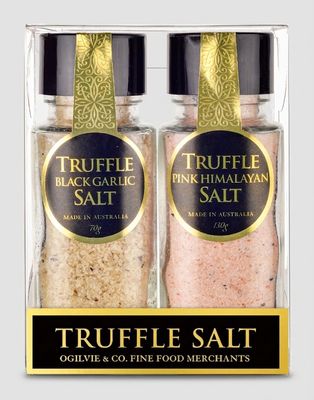 Truffle Black Garlic Salt & Pink Himalayan Salt Gift Set