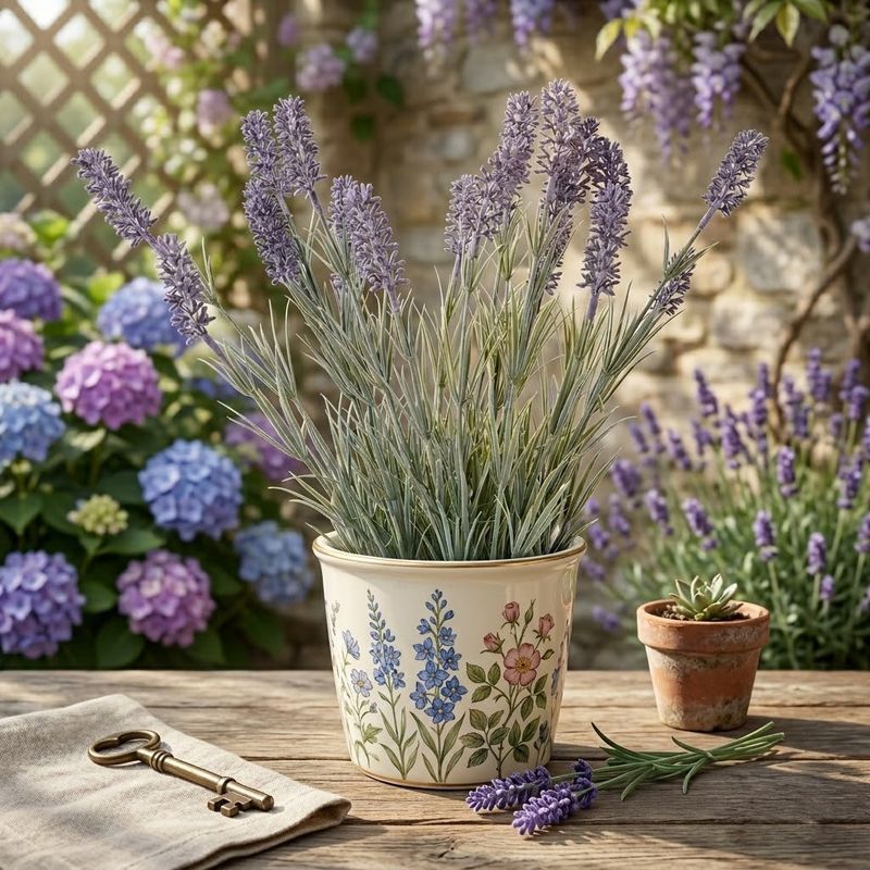 Artificial Lavender Pot Plant