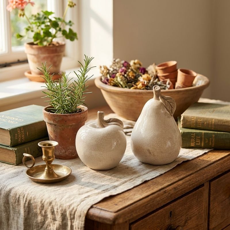 Ceramic Apple &amp; Pear S/2