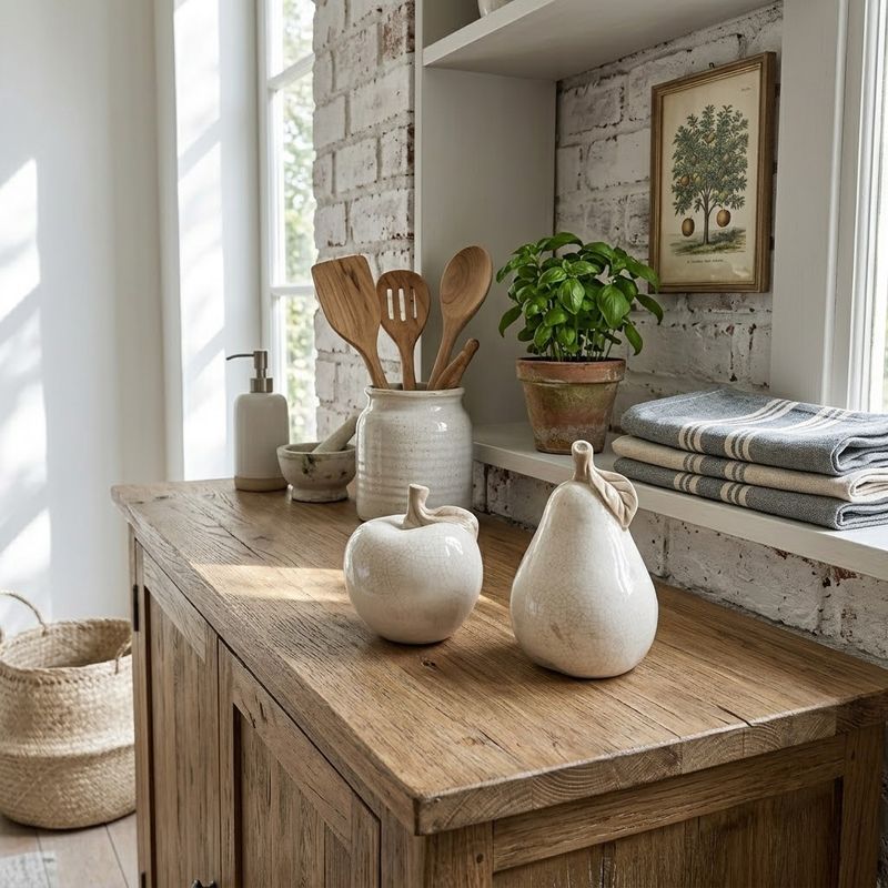 Ceramic Apple &amp; Pear S/2