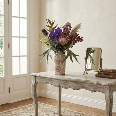 Sage & Blossom Ceramic Vase