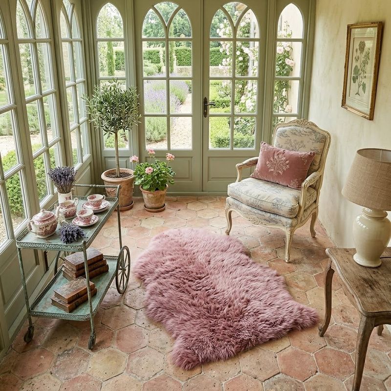 Genuine Single Pelt Australian Sheepskin - Dusty Rose