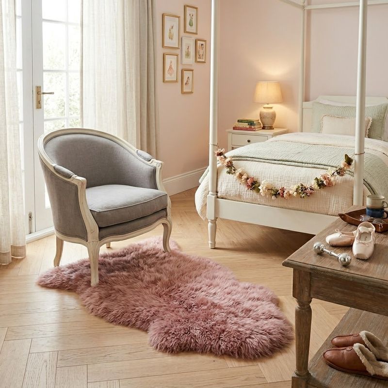 Genuine Single Pelt Australian Sheepskin - Dusty Rose