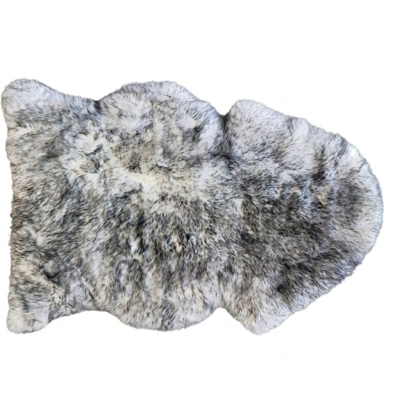 Genuine Single Pelt Australian Sheepskin Black Tipped