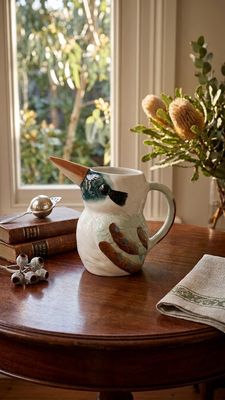 Kookaburra Hand Painted Ceramic Jug