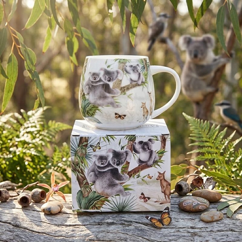 Australian Koala Hug Me Fine China Mug Boxed