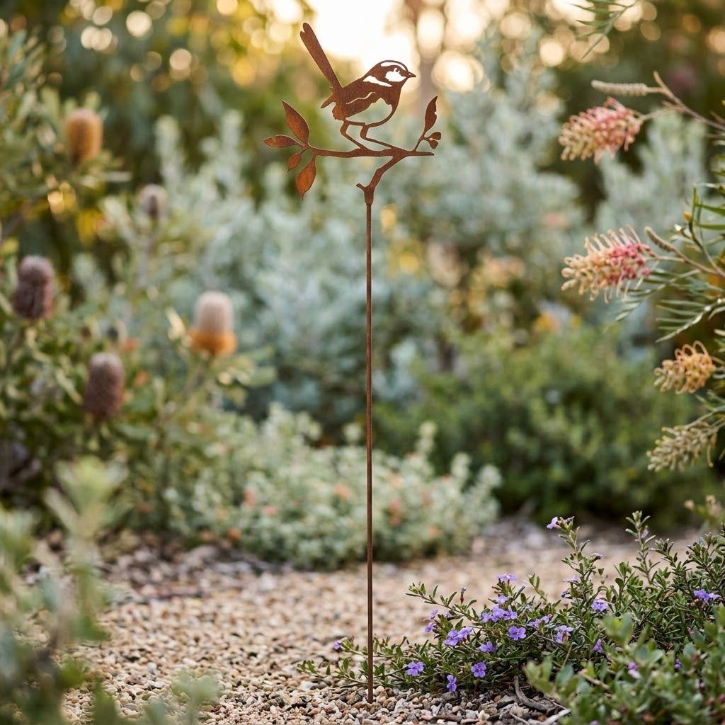 Wren on a Branch With a Long Stake