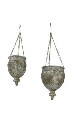 Rustic Style Hanging Planters Set Of 2
