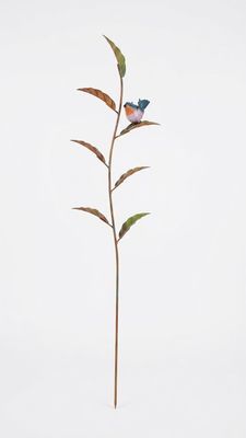 Bluebird on Branch - Stake Metal Art