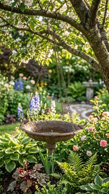 Rustic Style Hanging Twin Bird Feeder