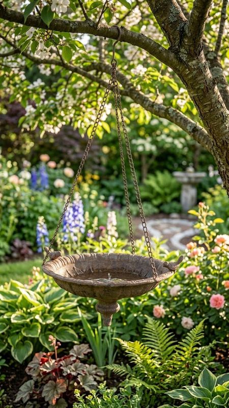 Rustic Style Hanging Twin Bird Feeder