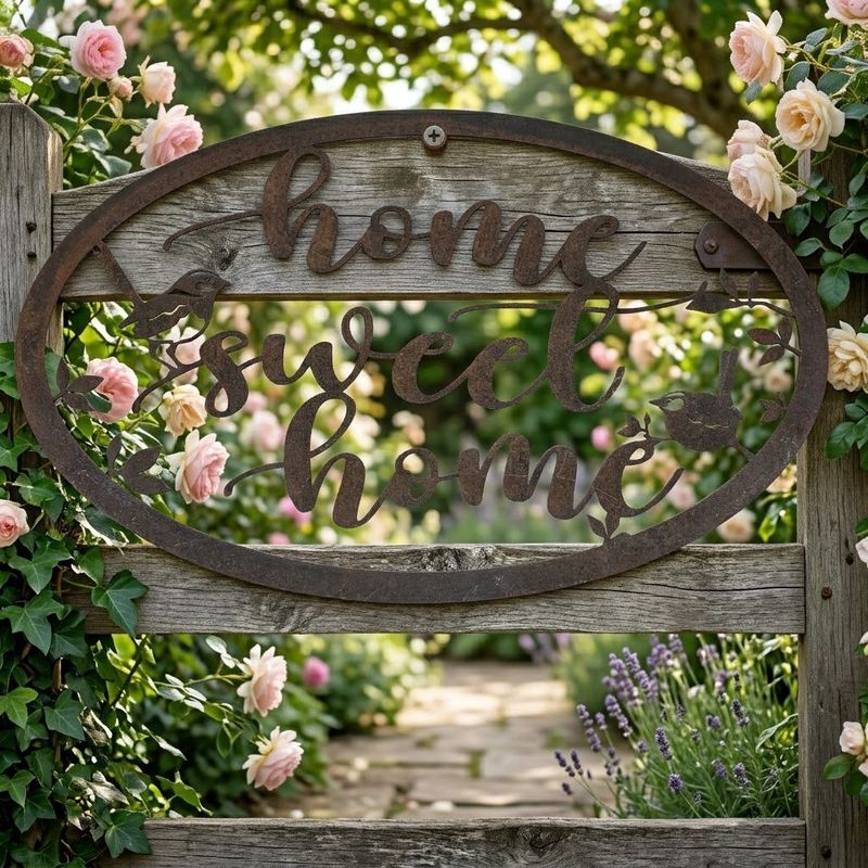 Home Sweet Home 2 Wrens Metal Art Oval Sign Australia