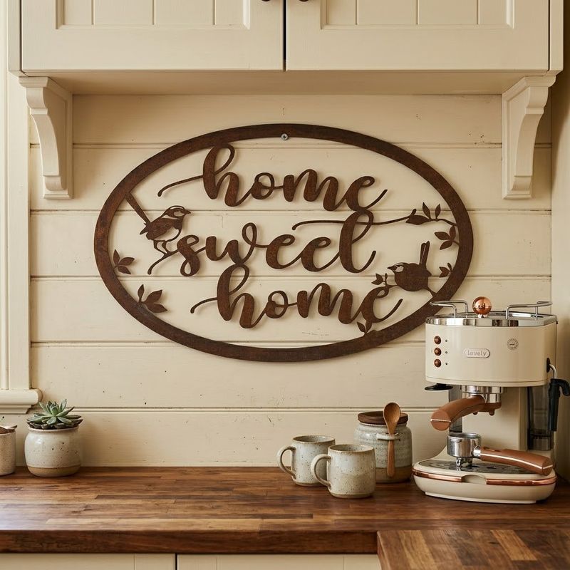 Home Sweet Home 2 Wrens Metal Art Oval Sign Australia