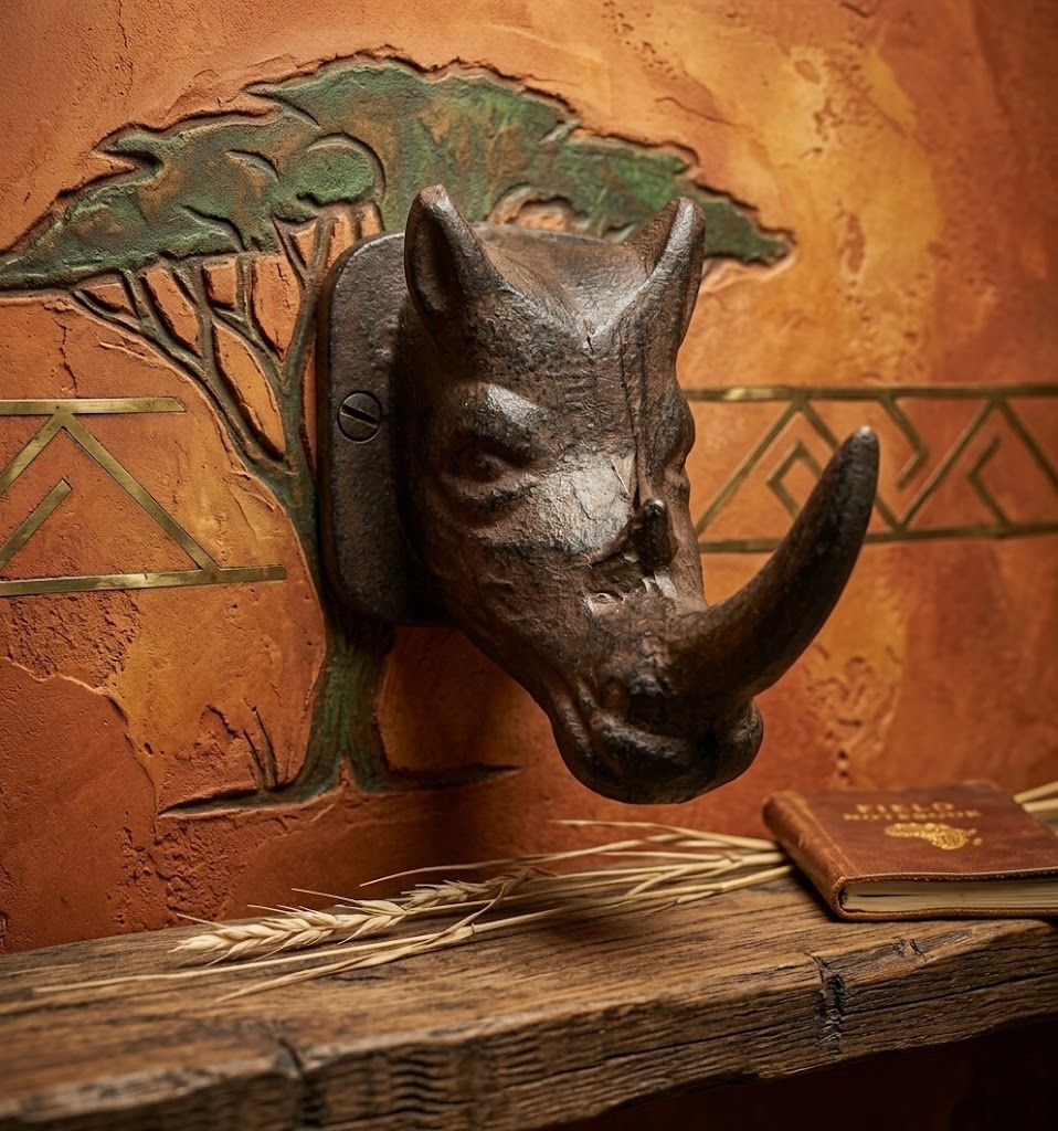 Rhino Rhinoceros Cast Iron Wall hook