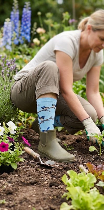 Blue Wren Bamboo Socks W9+ Mens 9-14