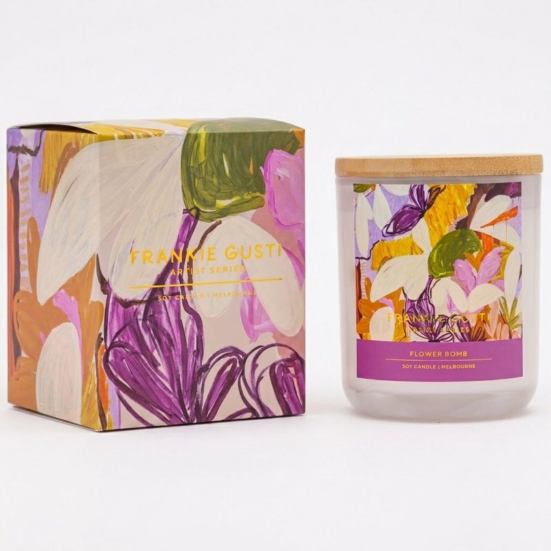 Flower Bomb Frankie Gusti Artist Series Candle