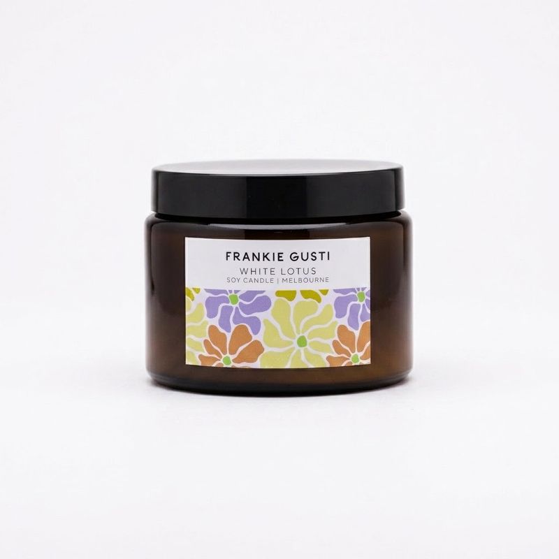 White Lotus Big Honey Frankie Gusti Artist Series Candle