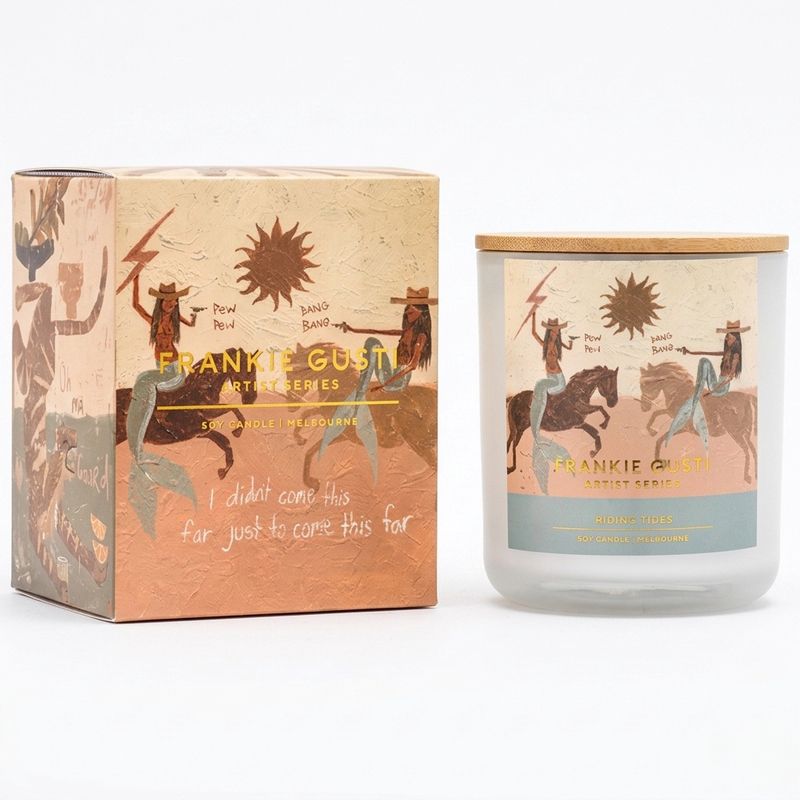 Cowgirl Mermaids Rising Tides Frankie Gusti Artist Candle