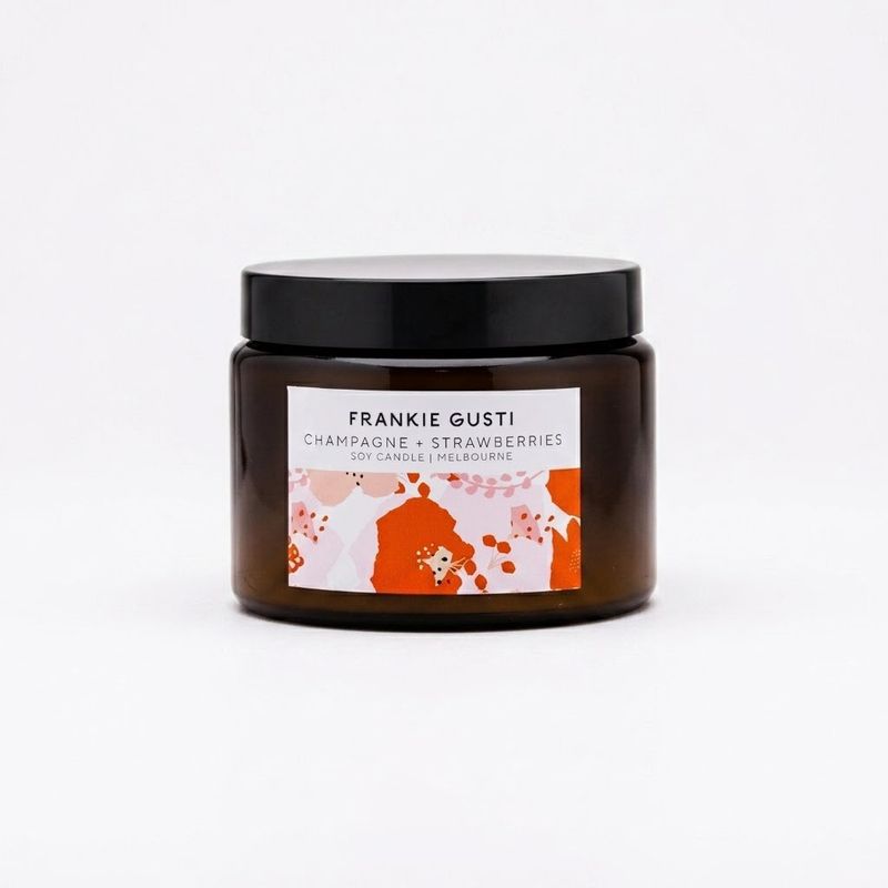 Champagne &amp; Strawberries Frankie Gusti Candle