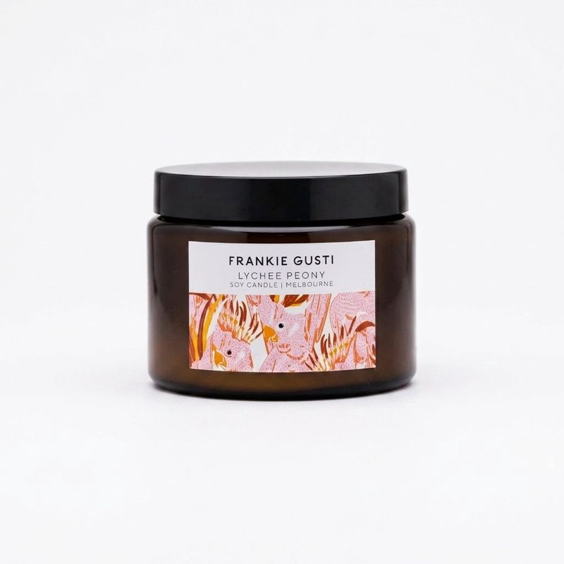 Lychee Peony Big Honey Frankie Gusti Artist Series Candle