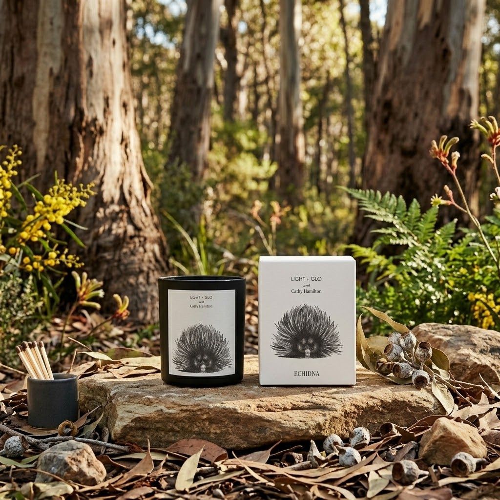 Cathy Hamilton Echidna Candle, Candle: 200g