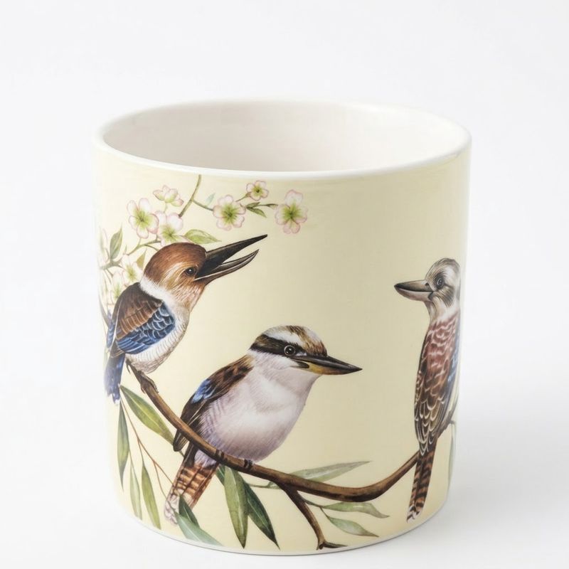 Kookaburra Bird Ceramic Planter Pot