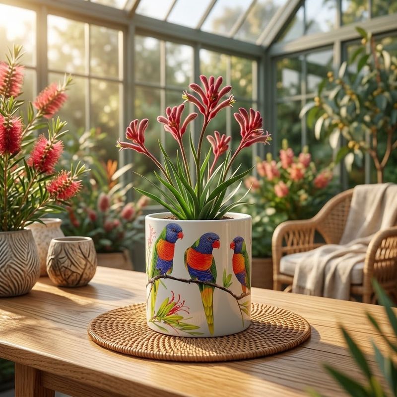 Rainbow Lorikeet Bird Planter Pot