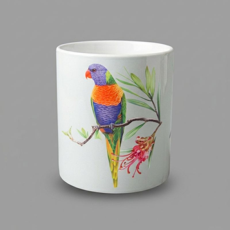 Rainbow Lorikeet Bird Planter Pot