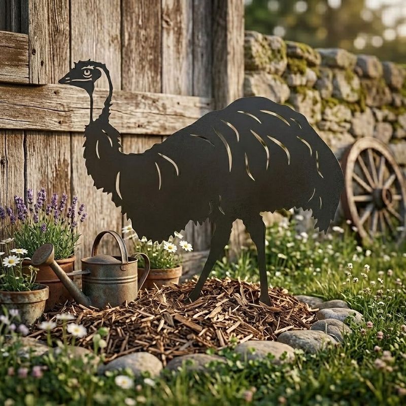 Olly the Emu Metal Art Australian Made