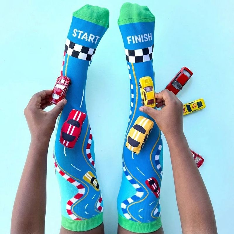 MADMIA Racing Car Socks ages 6-99
