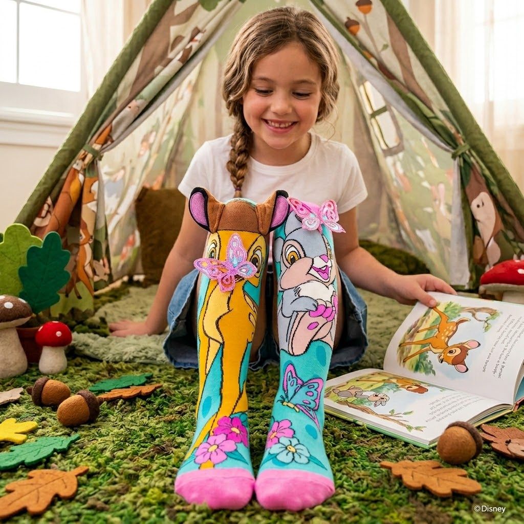 MADMIA Bambi &amp; Thumper Toddler Age 3-5 Socks
