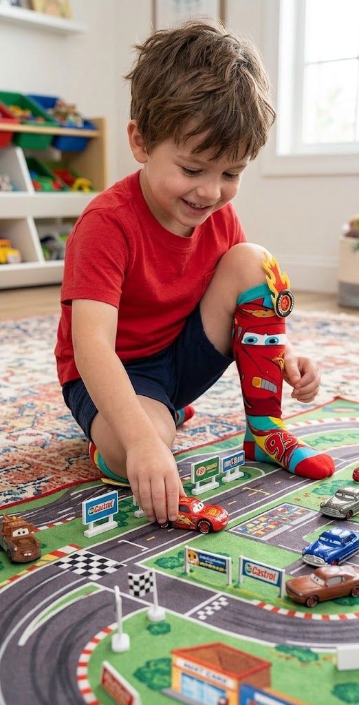 MADMIA Lightning McQueen Cars ages 3-5 Socks