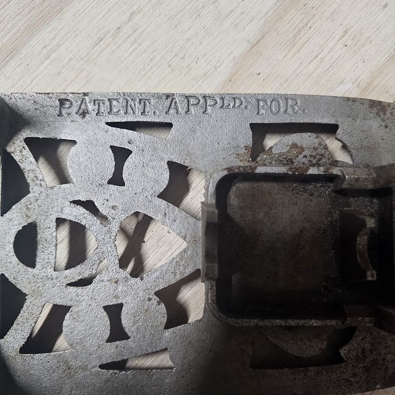 Art Nouveau Sad Iron Trivet c1890 Rare patent