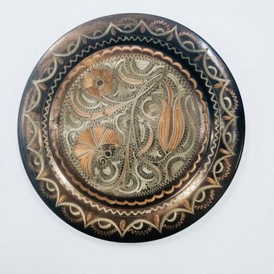 Etched Copper Wall Hanging Plate