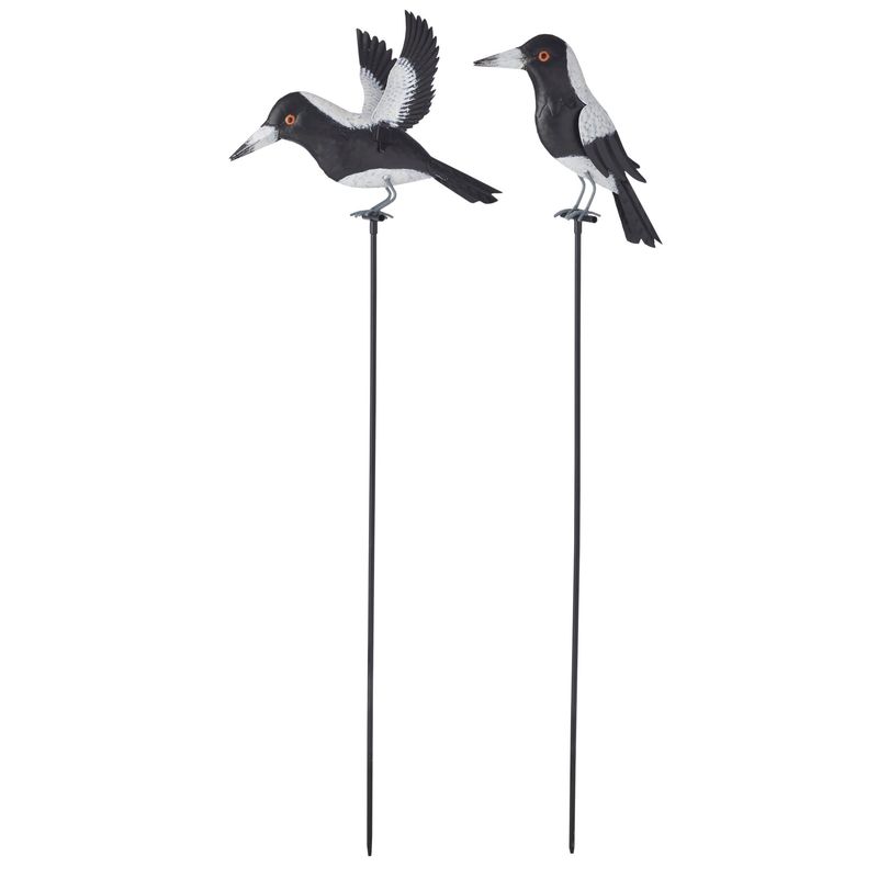 Set of 2 Assorted Magpies on Stake