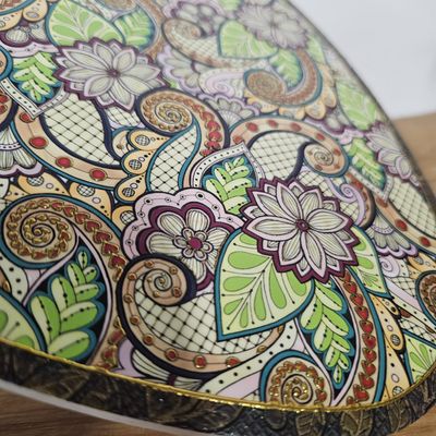 Boho Ceramic Trivet/Serving Platter