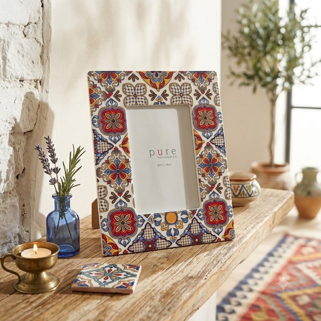 Fiesta Ceramic Photo Frame 9x14cm