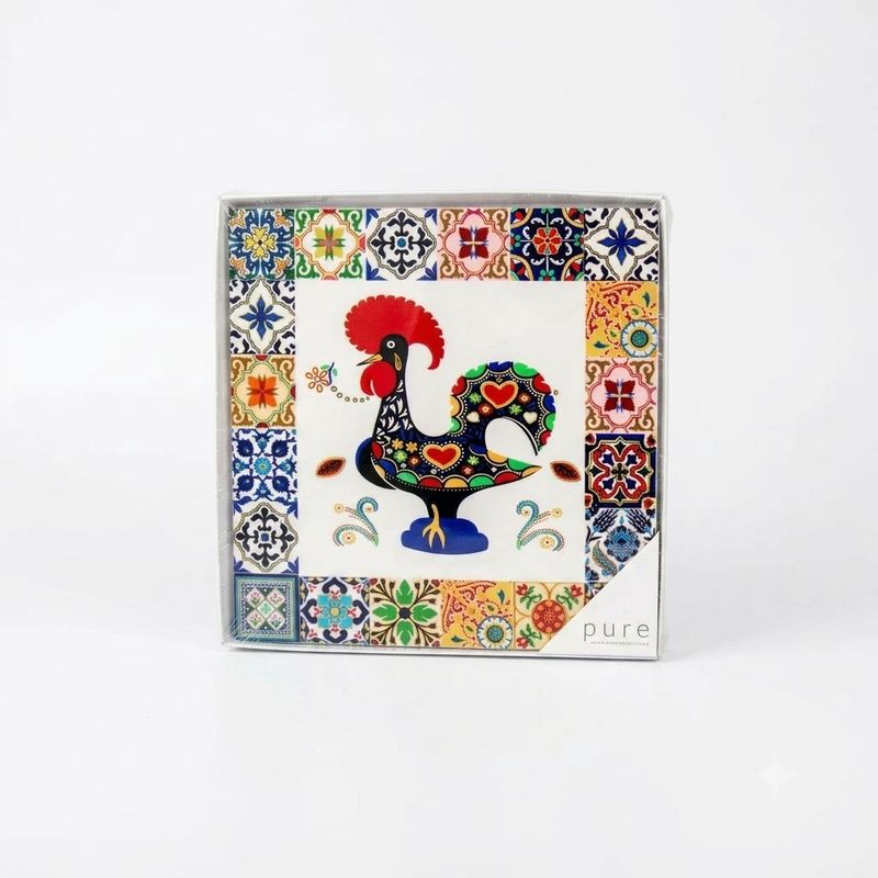 Ceramic Portuguese Rooster Trivet