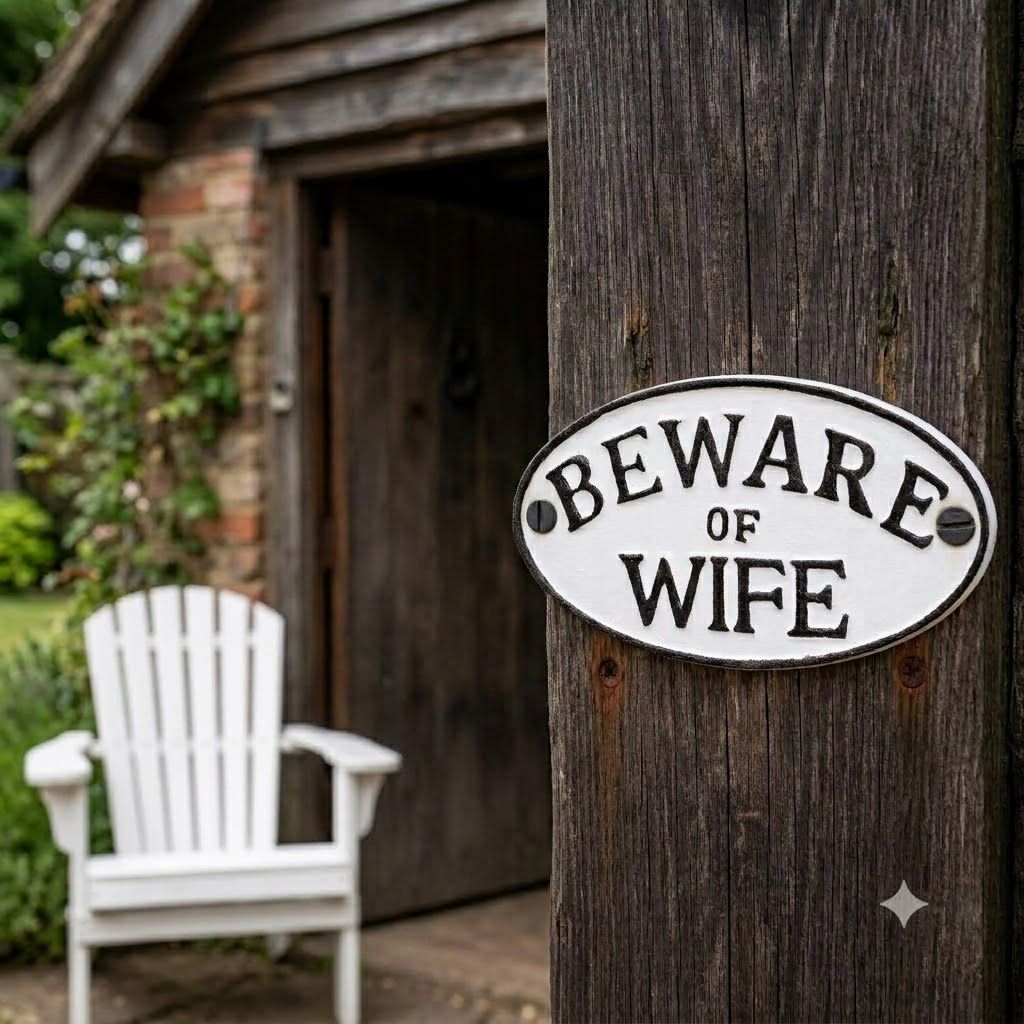 Beware of Wife Cast Iron Sign