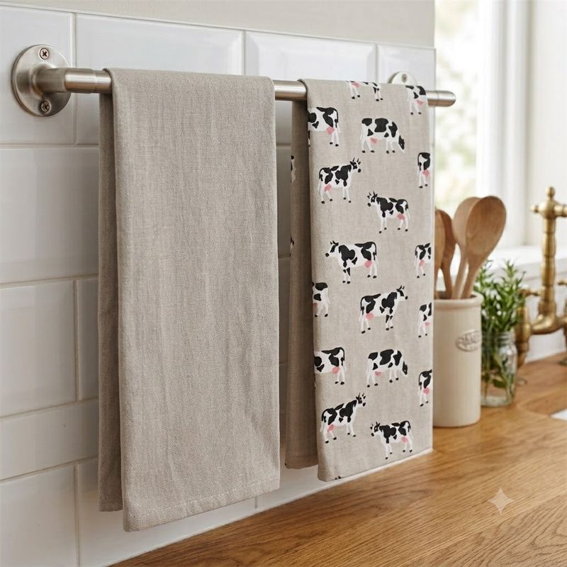 Tea Towels S/2 Cows