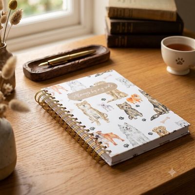 A5 Lined Notebook Lots of Dogs