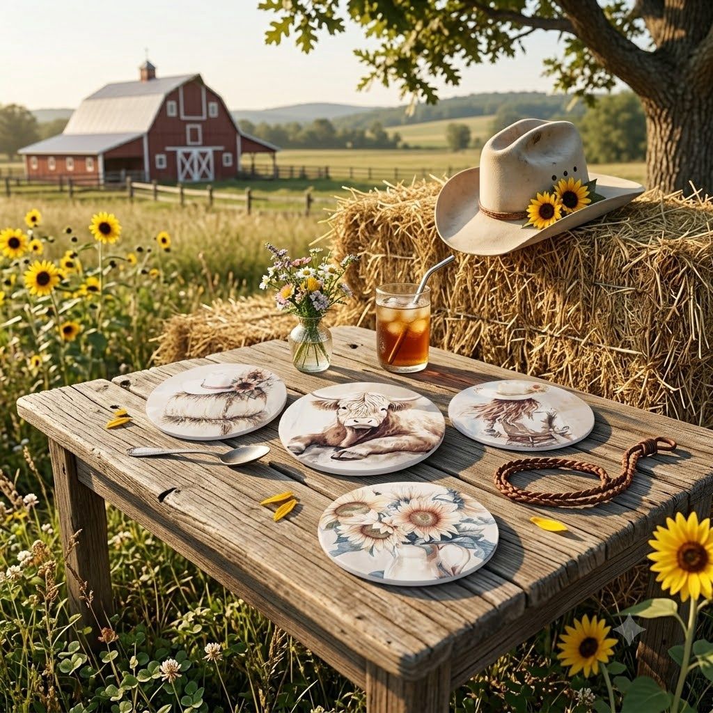 Saddle &amp; Bloom Coaster