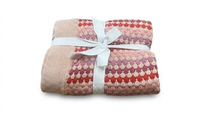 Confetti Stripe Baby Blanket - Pink - 80cm x 100cm