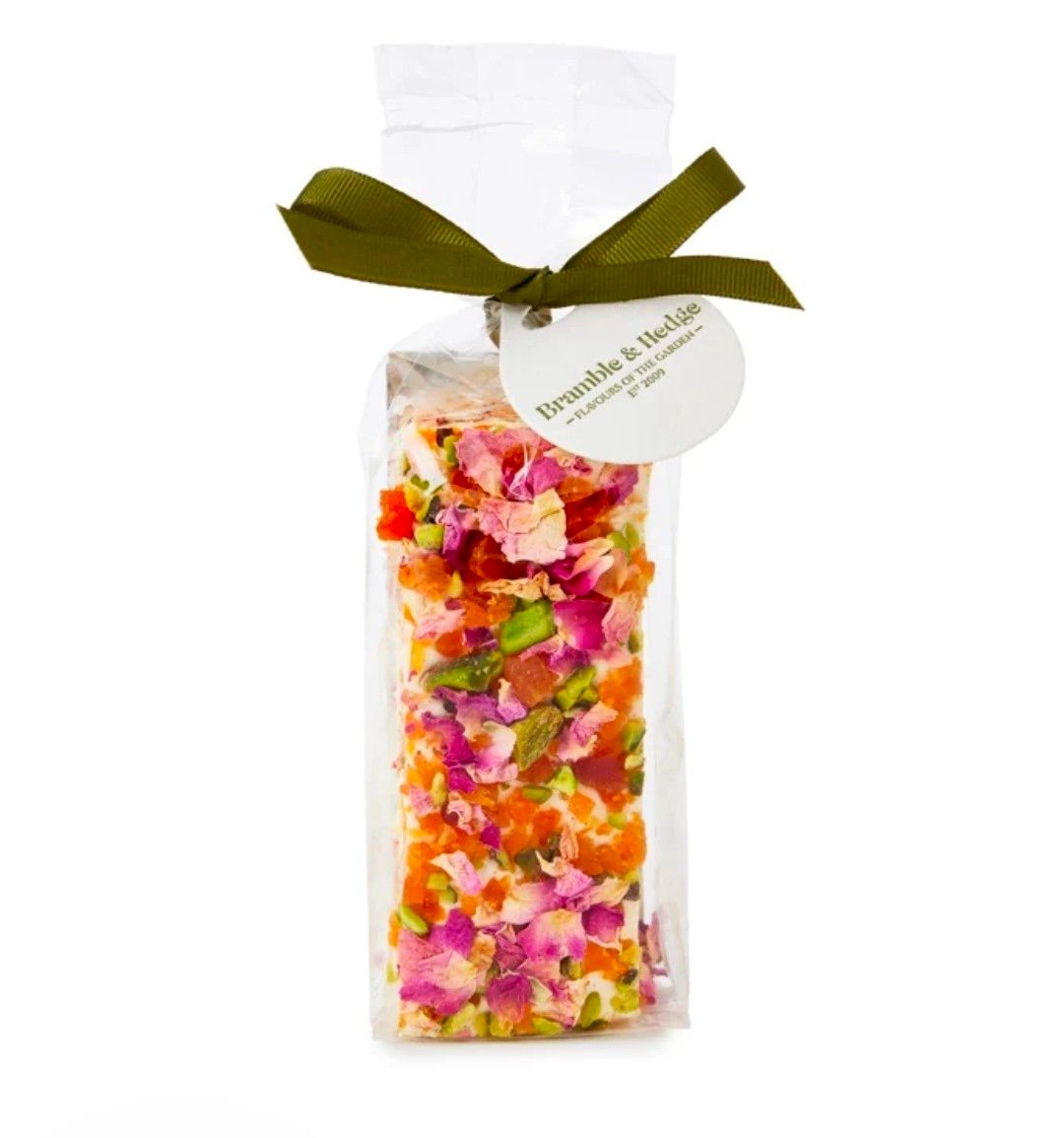 Apricot &amp; Cardamom, Pistachio Nuts, Rose Petals &amp; Belgian White Chocolate Nougat - 150g