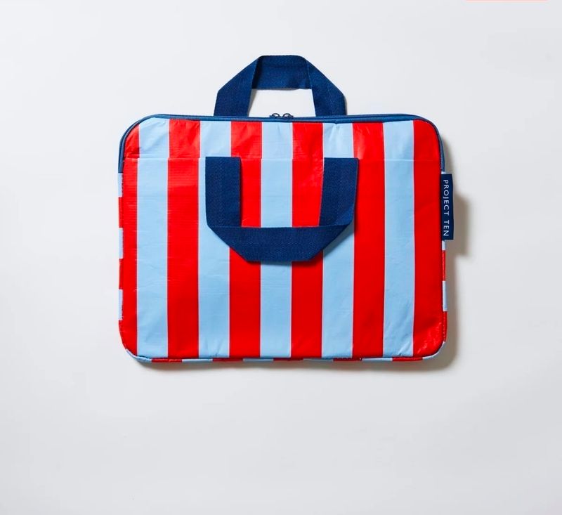 Laptop Case - Red Blue Stripes